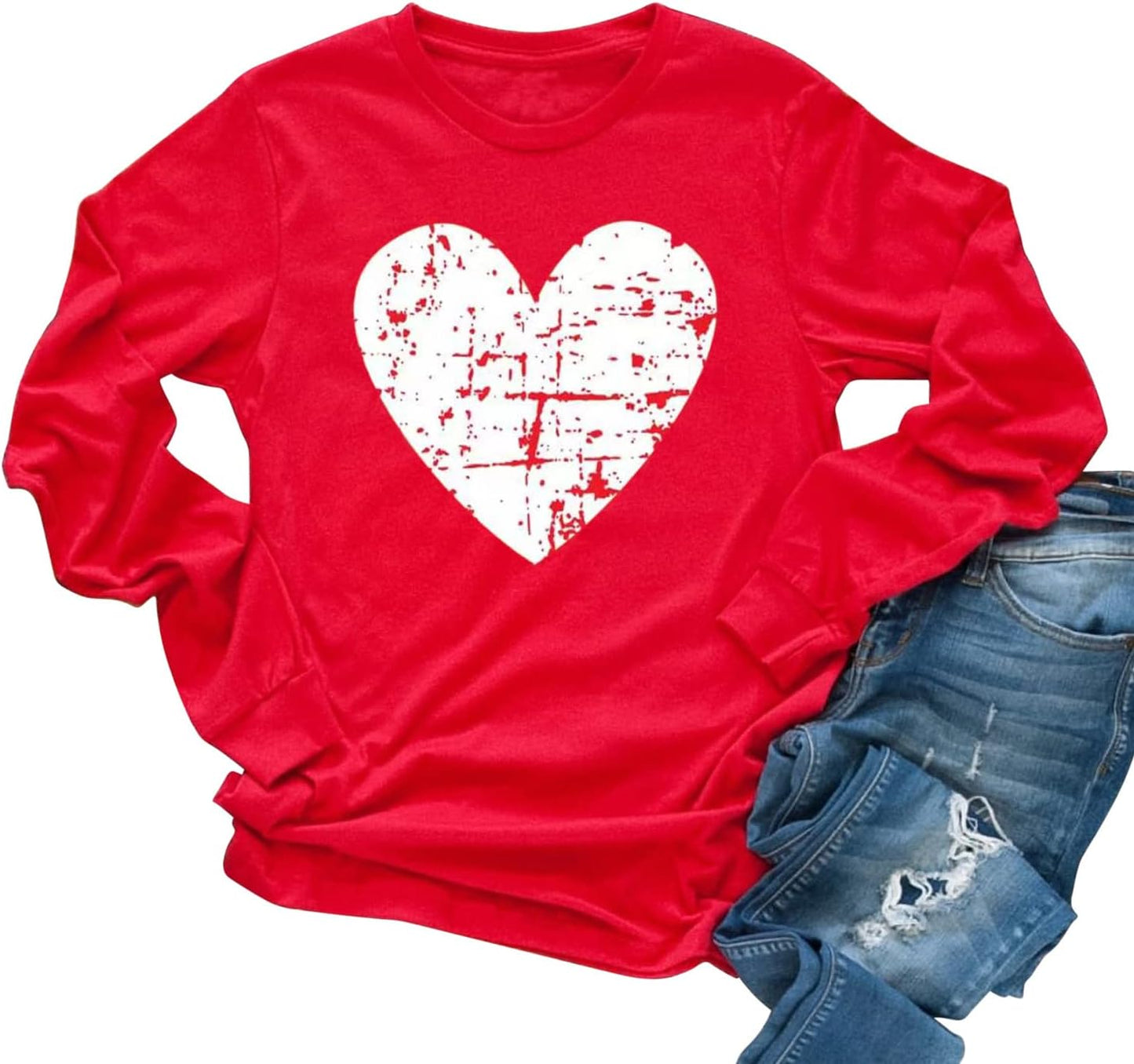 Raglans Long Sleeve Valentine's Day Graphic Tops