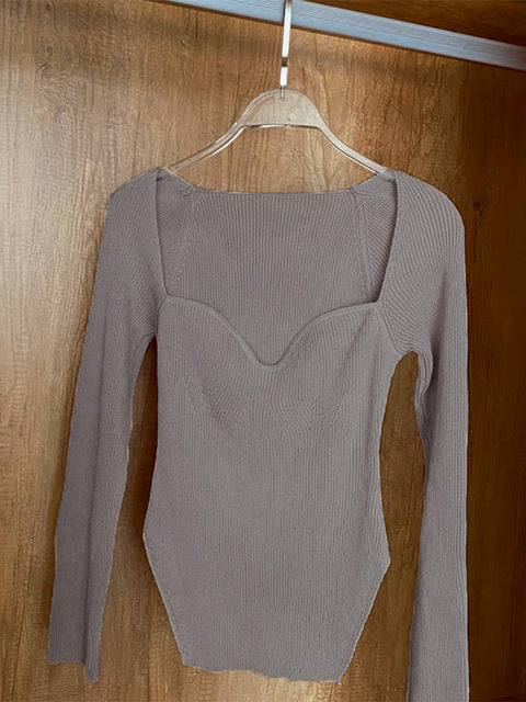Long Sleeve Knitted Pullover